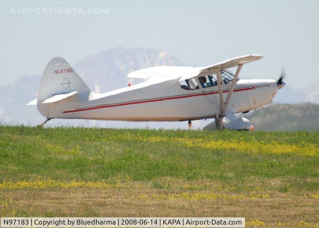 N97183, 1946 Stinson 108-1 Voyager C/N 108-183, Position and hold for 17L.