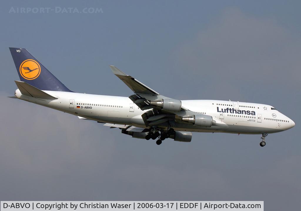 D-ABVO, 1996 Boeing 747-430 C/N 28086, Lufthansa