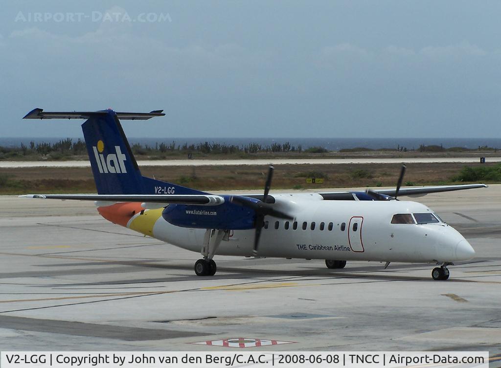 V2-LGG, 1995 De Havilland Canada DHC-8-311B Dash 8 C/N 404, Just arrived in CUR from POS