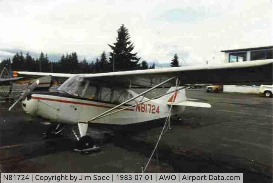 N81724, 1945 Aeronca 7AC Champion C/N 7AC-343, Arlington Fly In ca 1983