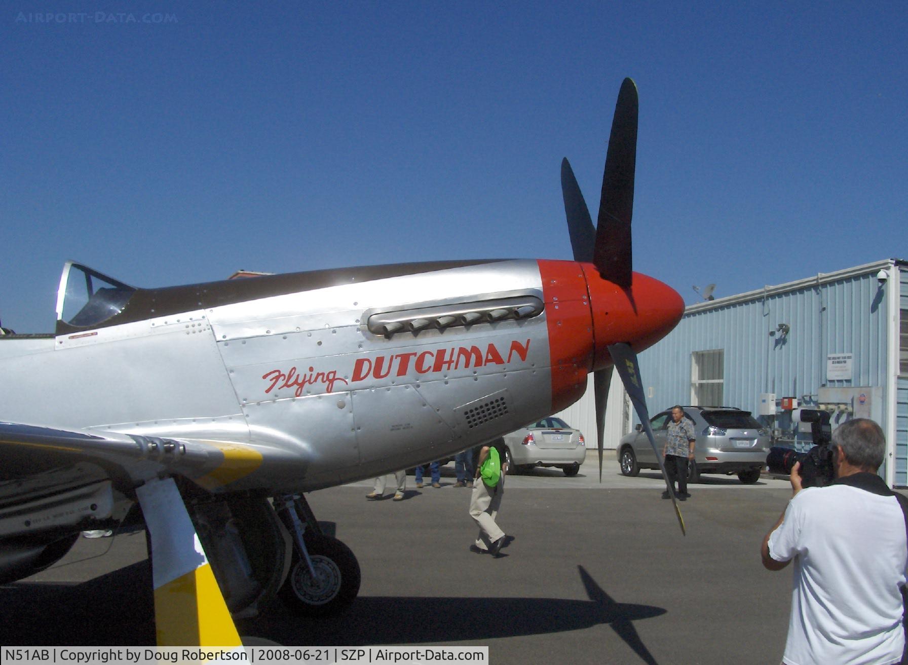 N51AB, 1944 North American P-51D Mustang C/N 44-14777, 1944 North American/Aero Classics P-51D MUSTANG 'Flying Dutchman', Rolls Royce V-1650-7 1,490 Hp MERLIN, Limited class, cowl art logo
