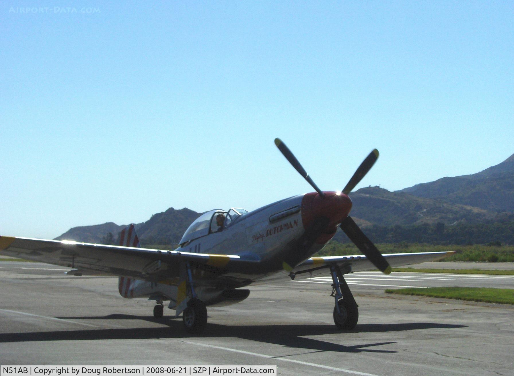 N51AB, 1944 North American P-51D Mustang C/N 44-14777, 1944 North American/Aero Classics P-51D MUSTANG 'Flying Dutchman', Rolls Royce V-1650-7 1,490 Hp MERLIN, Limited class, taxi after landing Rwy 22