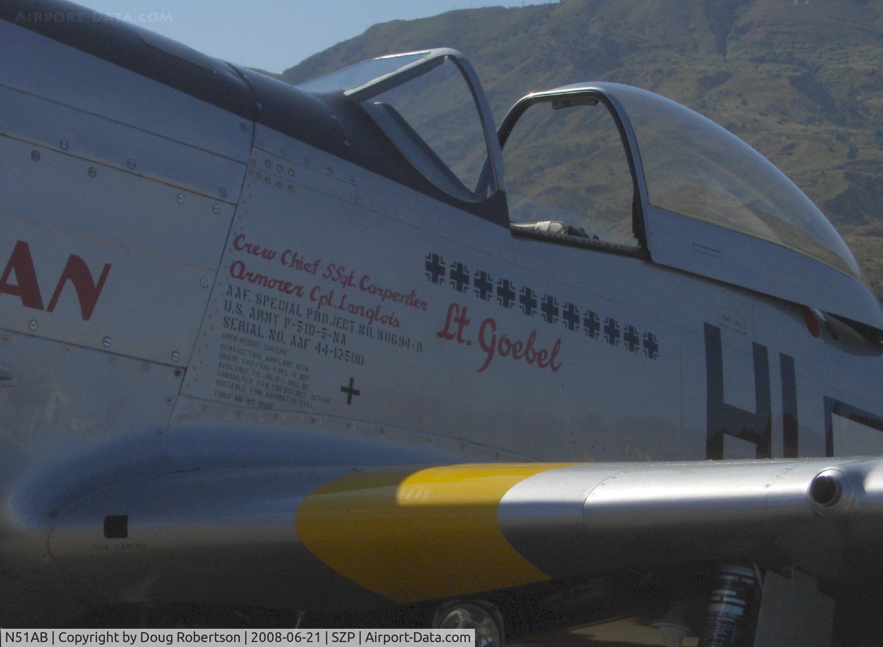 N51AB, 1944 North American P-51D Mustang C/N 44-14777, 1944 North American/Aero Classics P-51D MUSTANG 'Flying Dutchman', Rolls Royce V1650-7 1,490 Hp MERLIN, Limited class, original WWII crew names & stencil data