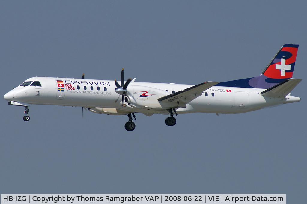HB-IZG, 1995 Saab 2000 C/N 2000-010, Darwin Airline Saab 2000