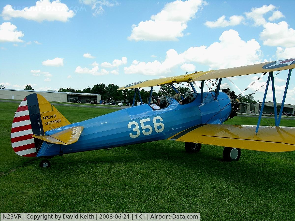 N23VR, Boeing A75N1(PT17) C/N 75-435, N23VR Stearman PT17  at Lloyd Stearman Field,Benton Ks