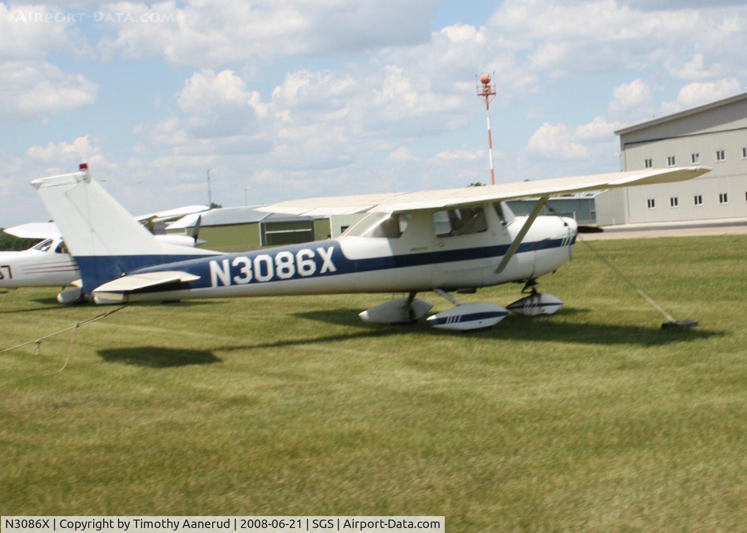 N3086X, 1966 Cessna 150F C/N 15064486, 1966 Cessna 150F, c/n 15064486, Parked at South Saint Paul