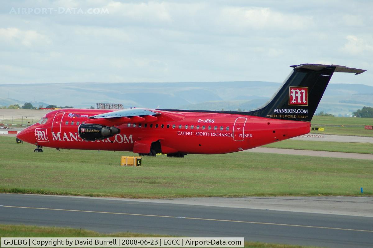 G-JEBG, 1992 British Aerospace BAe.146-300 C/N E3209, Flybe - Mansion.com -Taxiing