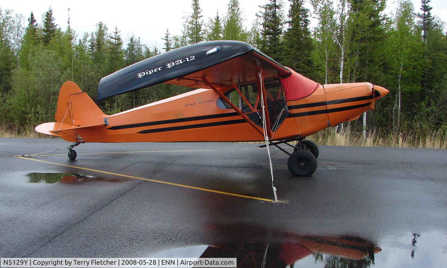 N5129Y, Piper PA-12 Super Cruiser C/N 12-1554, Piper Pa-12 at Nenana Muni
