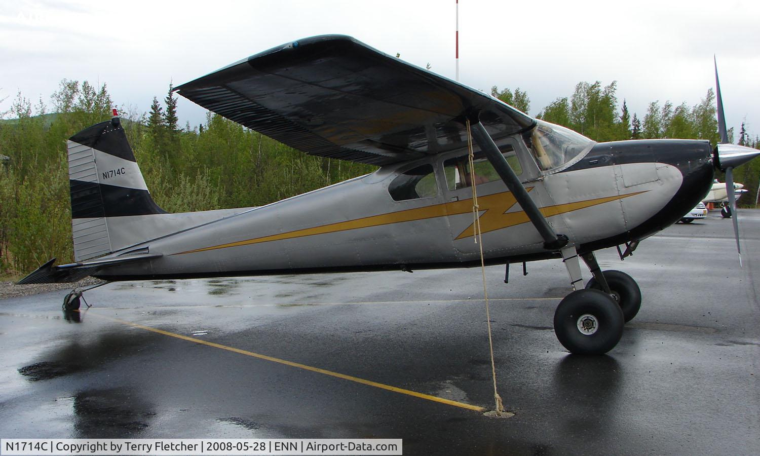 N1714C, 1953 Cessna 180 C/N 30414, Cessna 180 at Nenana Muni