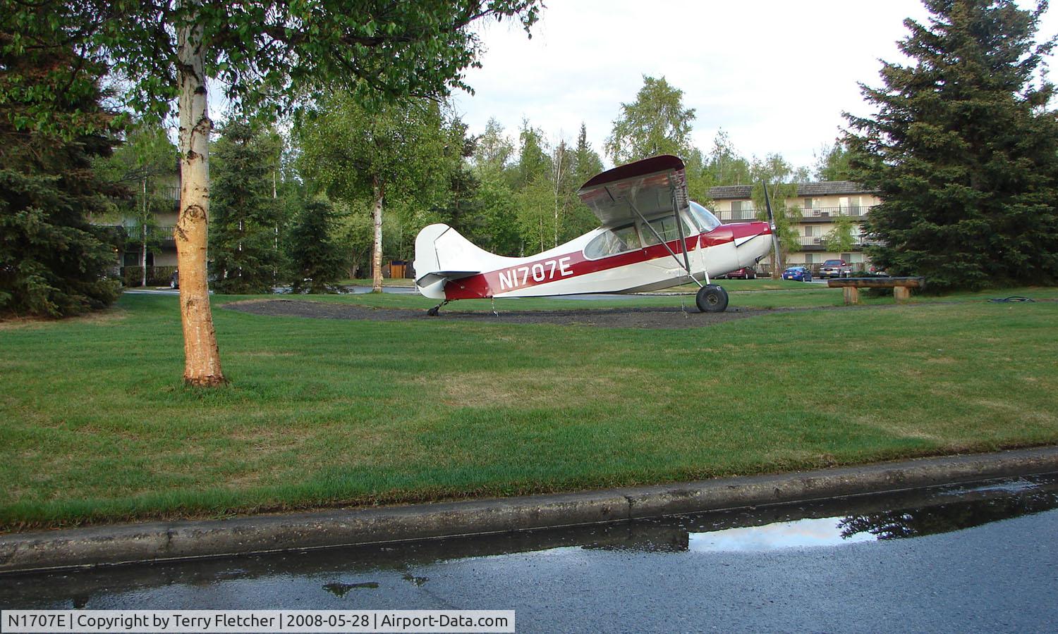 N1707E, 1946 Aeronca 7DC C/N 7AC-5272, On display in Fairbanks - in the area of Willow Apartments
