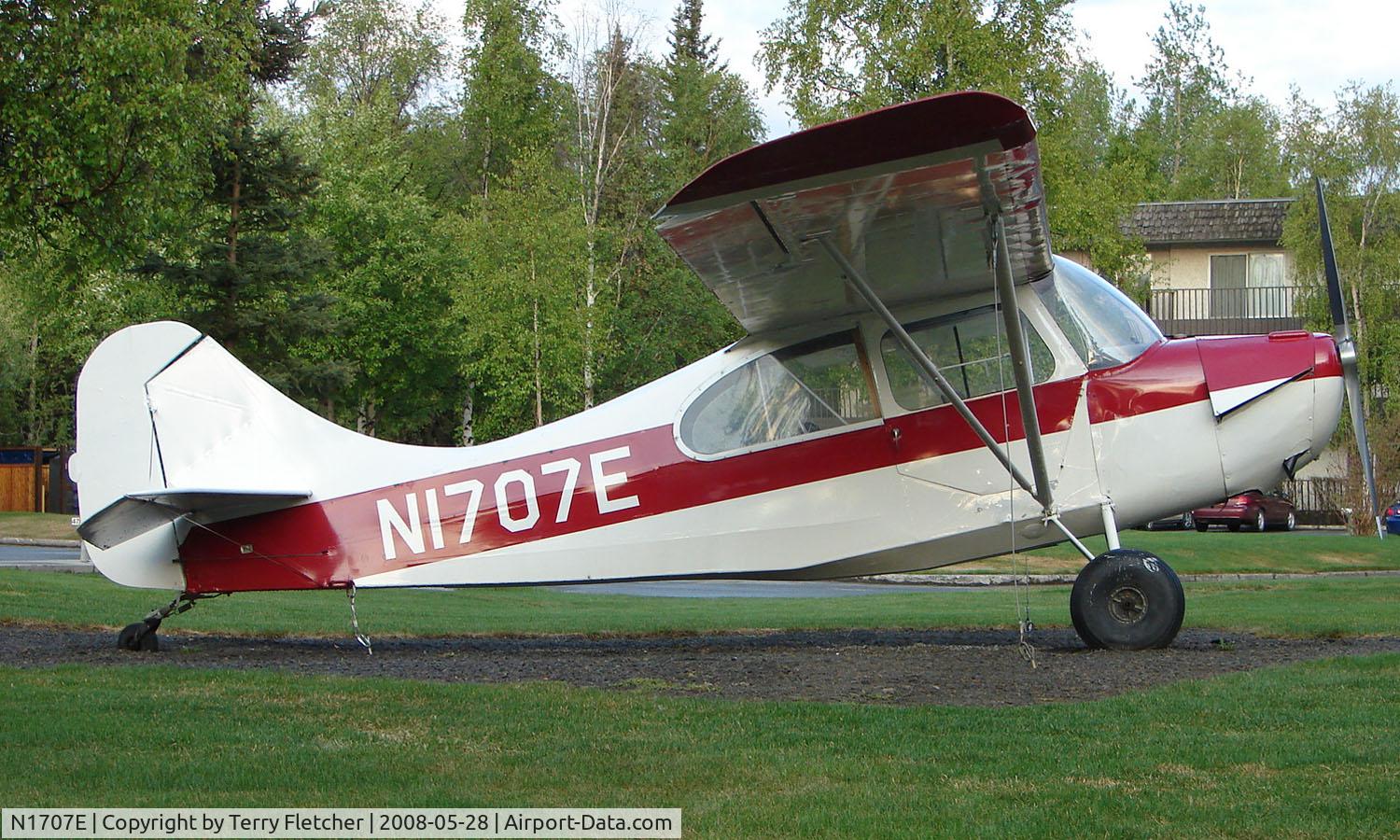 N1707E, 1946 Aeronca 7DC C/N 7AC-5272, 1946 Aeronca on display in Housing area in Fairbanks
