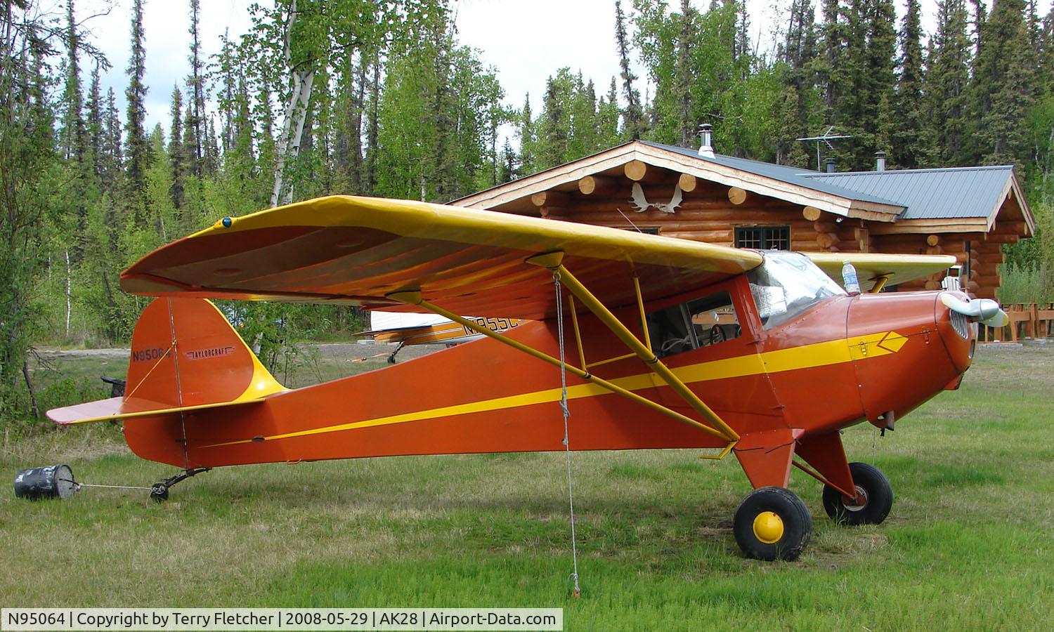 N95064, 1946 Taylorcraft BC12-D C/N 9464, 1946 Taylorcraft BC12-D at Chena Marina , Fairbanks