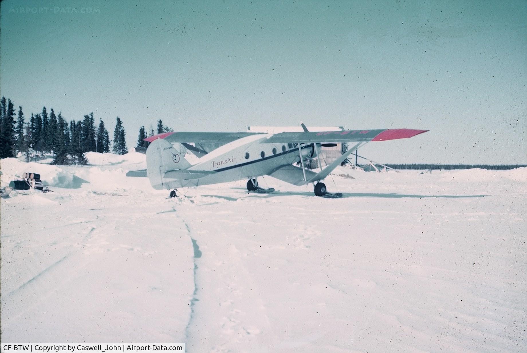 CF-BTW, 1938 Bellanca C-27A C/N 721, Bellanca Aircruiser, Trans Air Ltd.,Lynn Lake,Man.