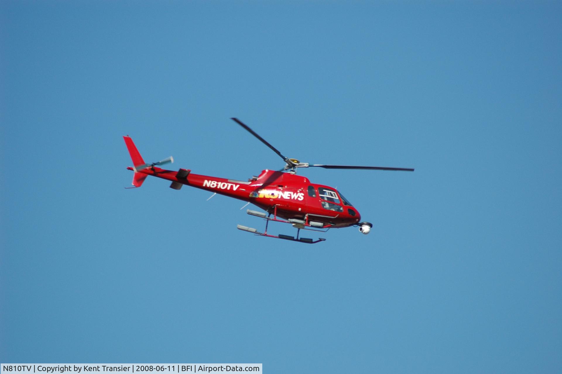 N810TV, 1979 Aerospatiale AS-350D AStar C/N 1113, N810TV approaching Boeing Field