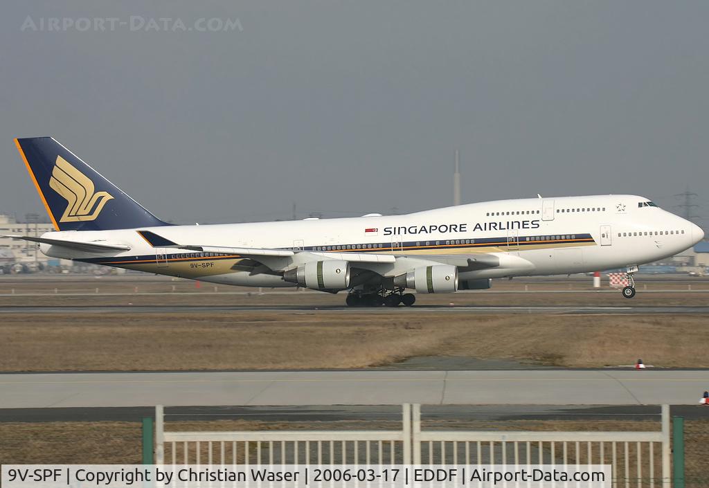 9V-SPF, 1995 Boeing 747-412 C/N 27071, Singapore Airlines