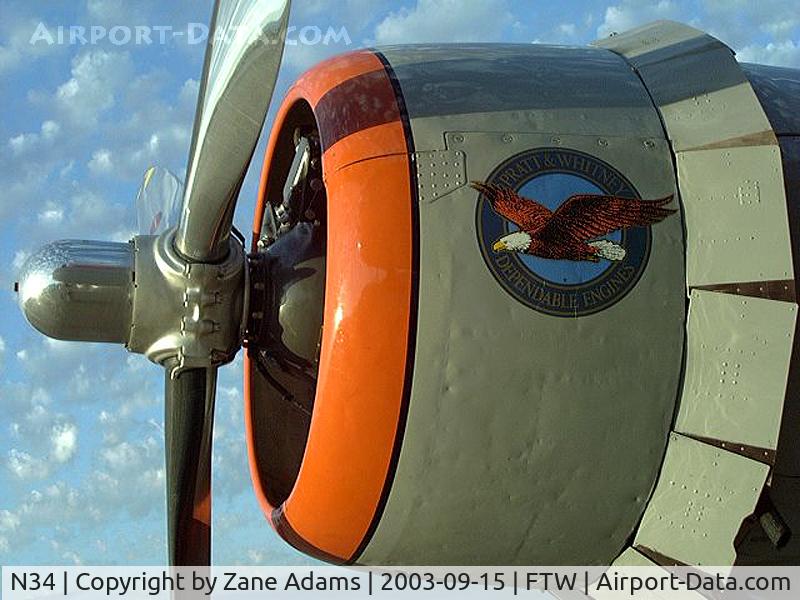 N34, 1945 Douglas R4D-7 C/N 33359, National Air Tour stop at Ft. Worth Meacham Field - 2003