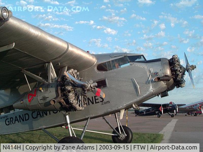 N414H, 1929 Ford 5-AT-C Tri-Motor C/N 74, National Air Tour stop at Ft. Worth Meacham Field - 2003