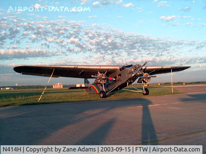 N414H, 1929 Ford 5-AT-C Tri-Motor C/N 74, National Air Tour stop at Ft. Worth Meacham Field - 2003