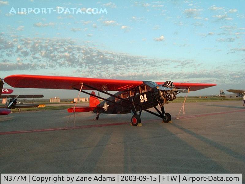N377M, 1929 Curtiss-Wright Travel Air A-6000-A C/N A6A-2003, National Air Tour stop at Ft. Worth Meacham Field - 2003