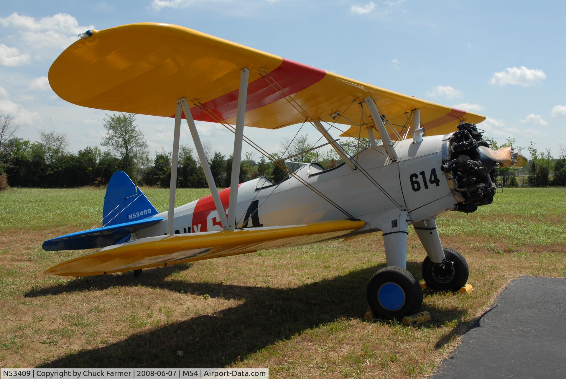 N53409, 1941 Boeing A75N1 C/N 75-2819, On display at M54 during a WWII memorial event.