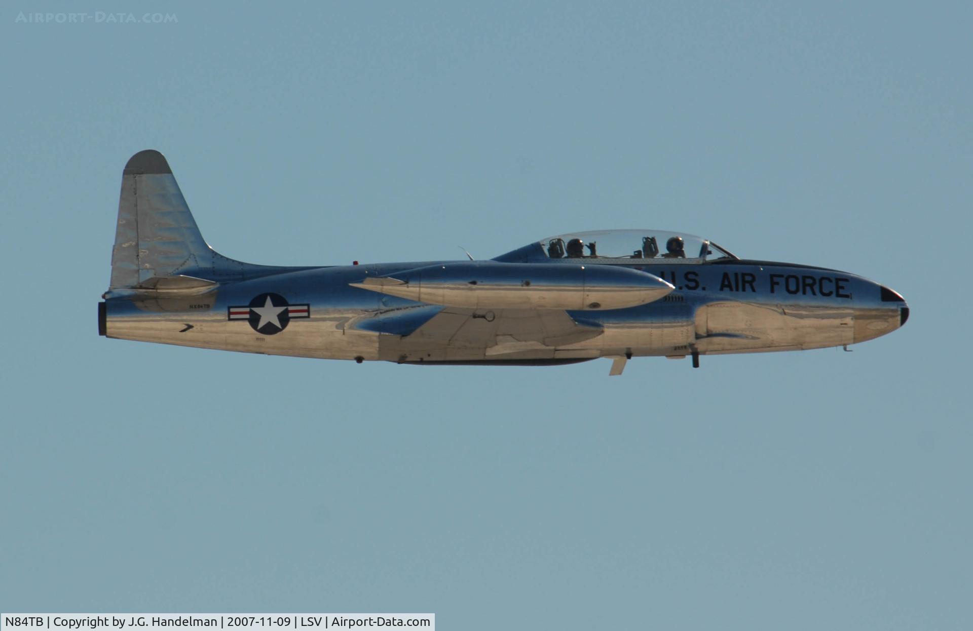 N84TB, Canadair T-33AN Silver Star 3 C/N T33-129, over Nellis AFB