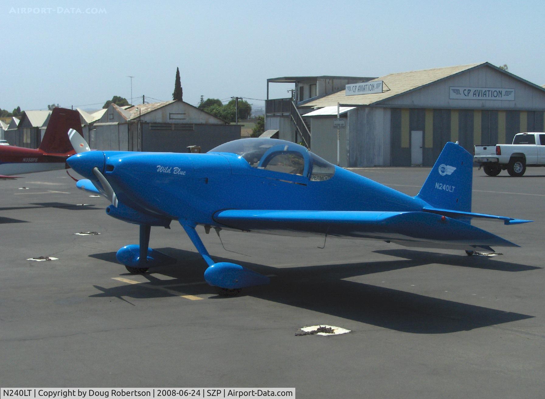 N240LT, 1998 Vans RV-6 C/N 24639, 1998 Leisure Time VAN's RV-6 'Wild Blue', Lycoming O-360-A1D 180 Hp