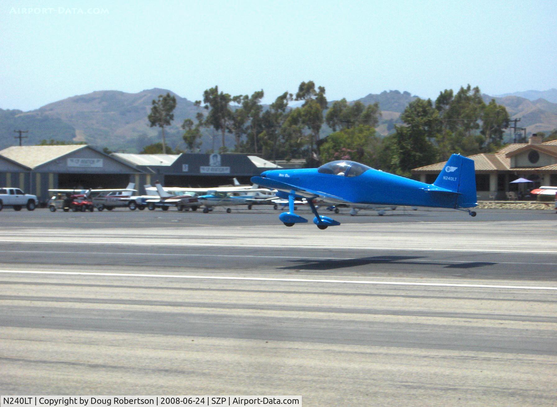 N240LT, 1998 Vans RV-6 C/N 24639, 1998 Leisure Time VAN's RV-6 'Wild Blue', Lycoming O-360-A1D 180 Hp, takeoff Rwy 22