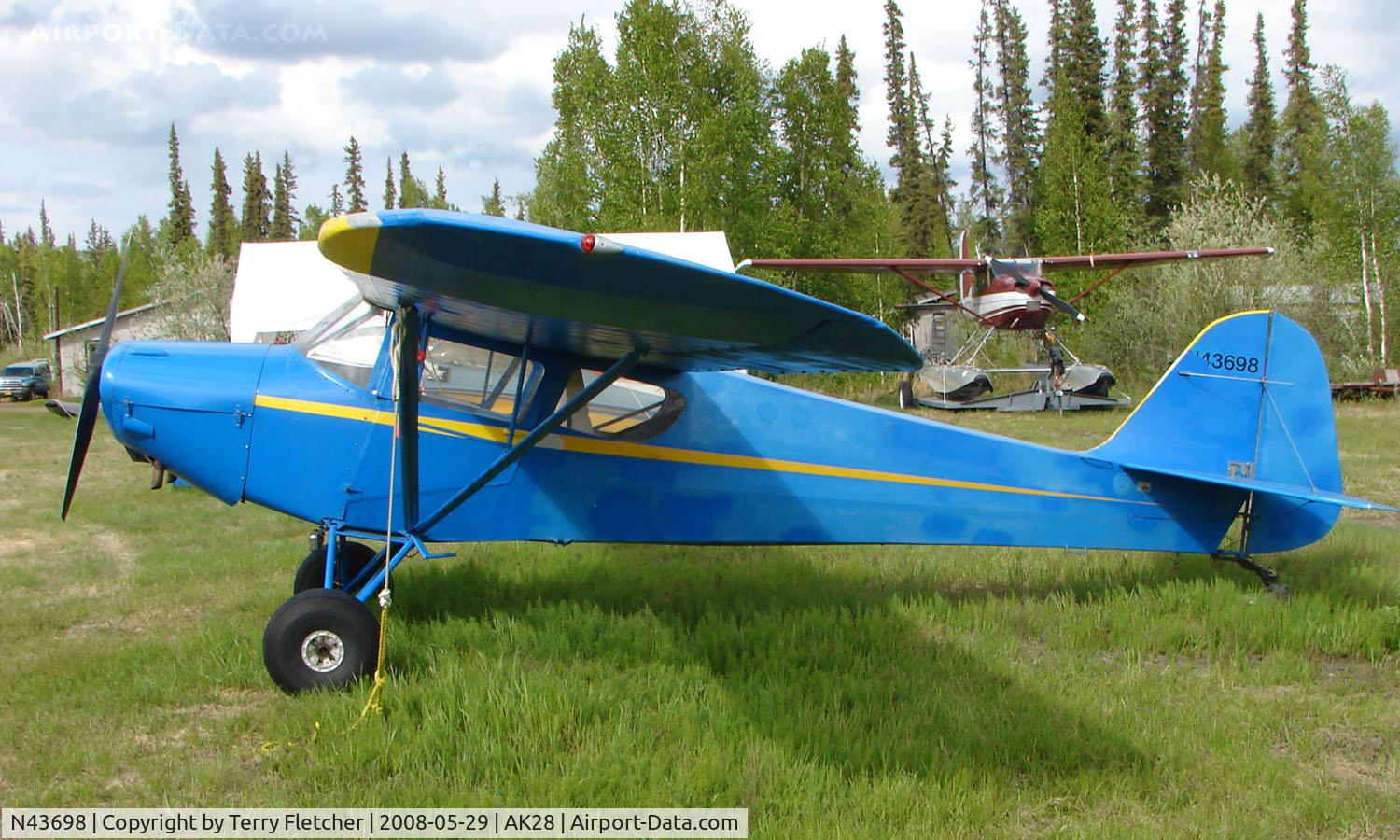 N43698, 1946 Taylorcraft BC12-D C/N 7357, 1946 Taylorcraft BC12-D at Chena Marina , Fairbanks