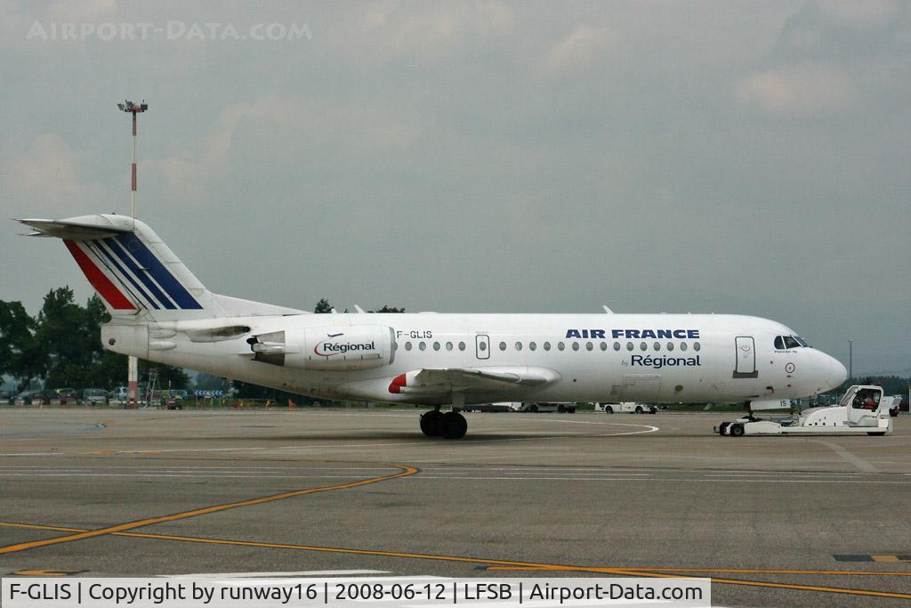 F-GLIS, 1995 Fokker 70 (F-28-0070) C/N 11540, Push-back Air France to Paris CDG