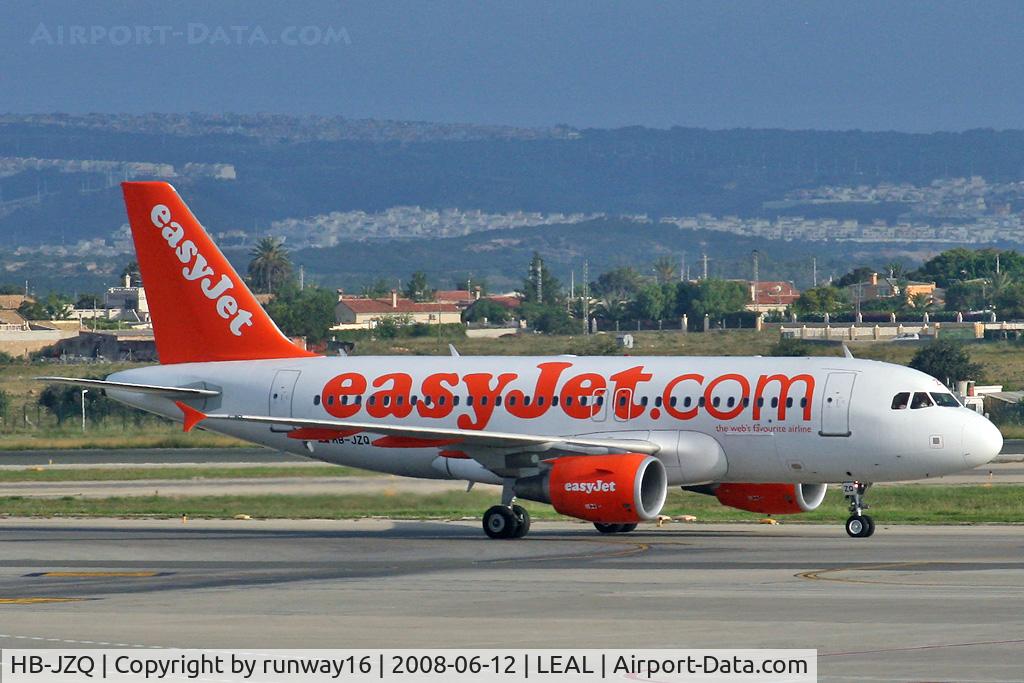 HB-JZQ, 2005 Airbus A319-111 C/N 2450, our taxi is arriving - bringing  us home to Basle