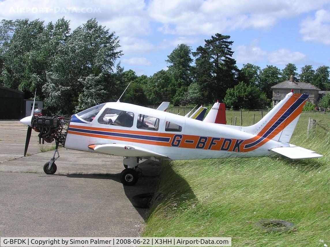 G-BFDK, 1977 Piper PA-28-161 Cherokee Warrior II C/N 28-7816010, PA-28 at Hinton-in-the-Hedges