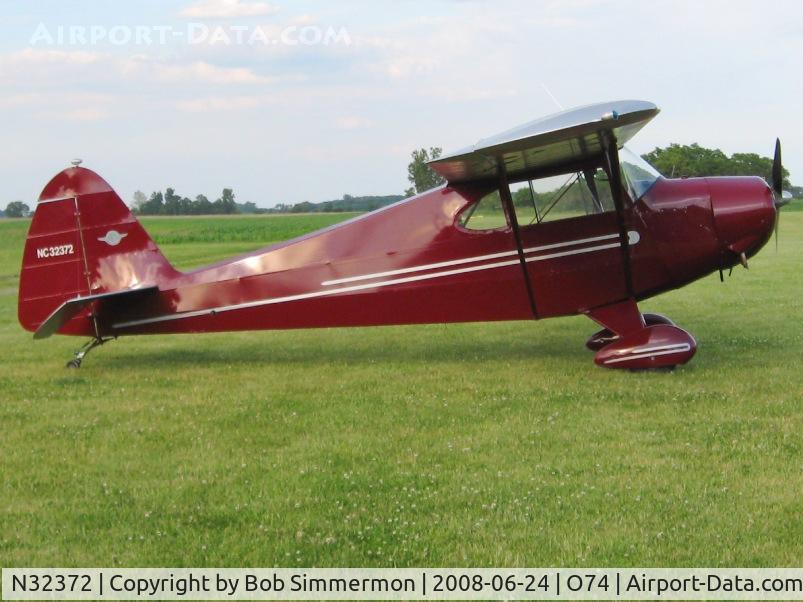 N32372, 1940 Porterfield LP-65 C/N 826, The grass ramp at Mount Victory, OH
