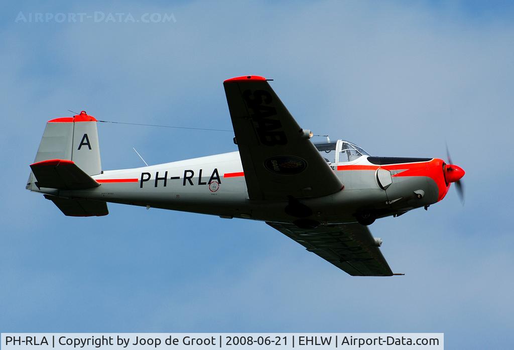 PH-RLA, 1959 Saab 91D Safir C/N 91-367, This Safir still shows the colours of the former Rijksluchtvaartschool (State Flying School).