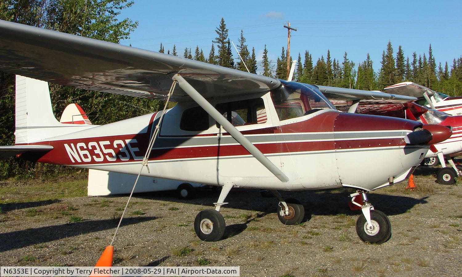 N6353E, 1959 Cessna 172 C/N 46453, Cessna 172 at Fairbanks East Ramp