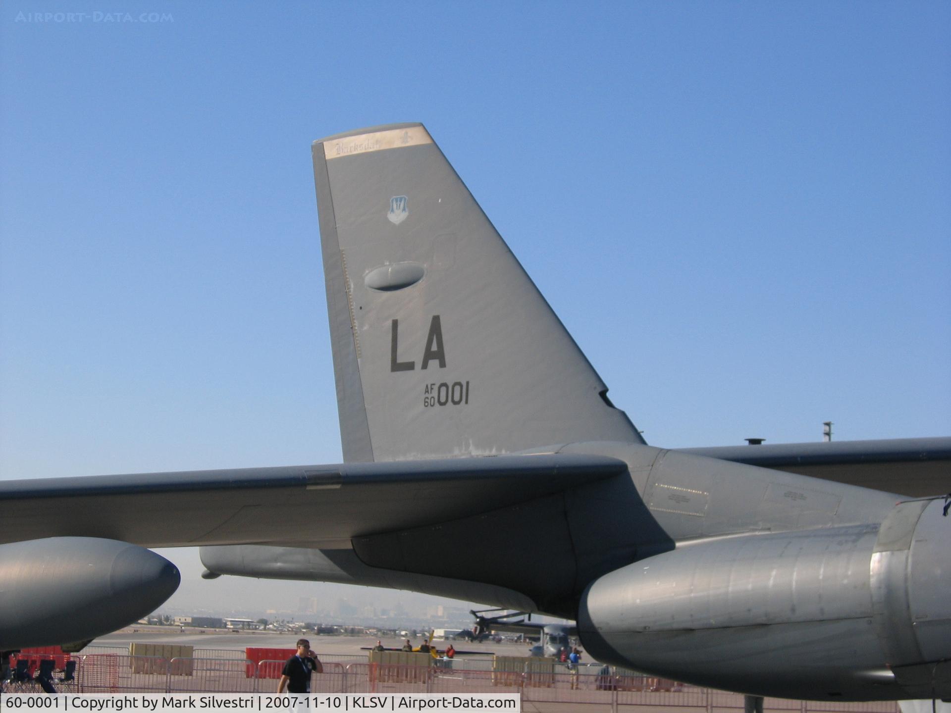 60-0001, 1960 Boeing B-52H Stratofortress C/N 464366, Nellis 2007