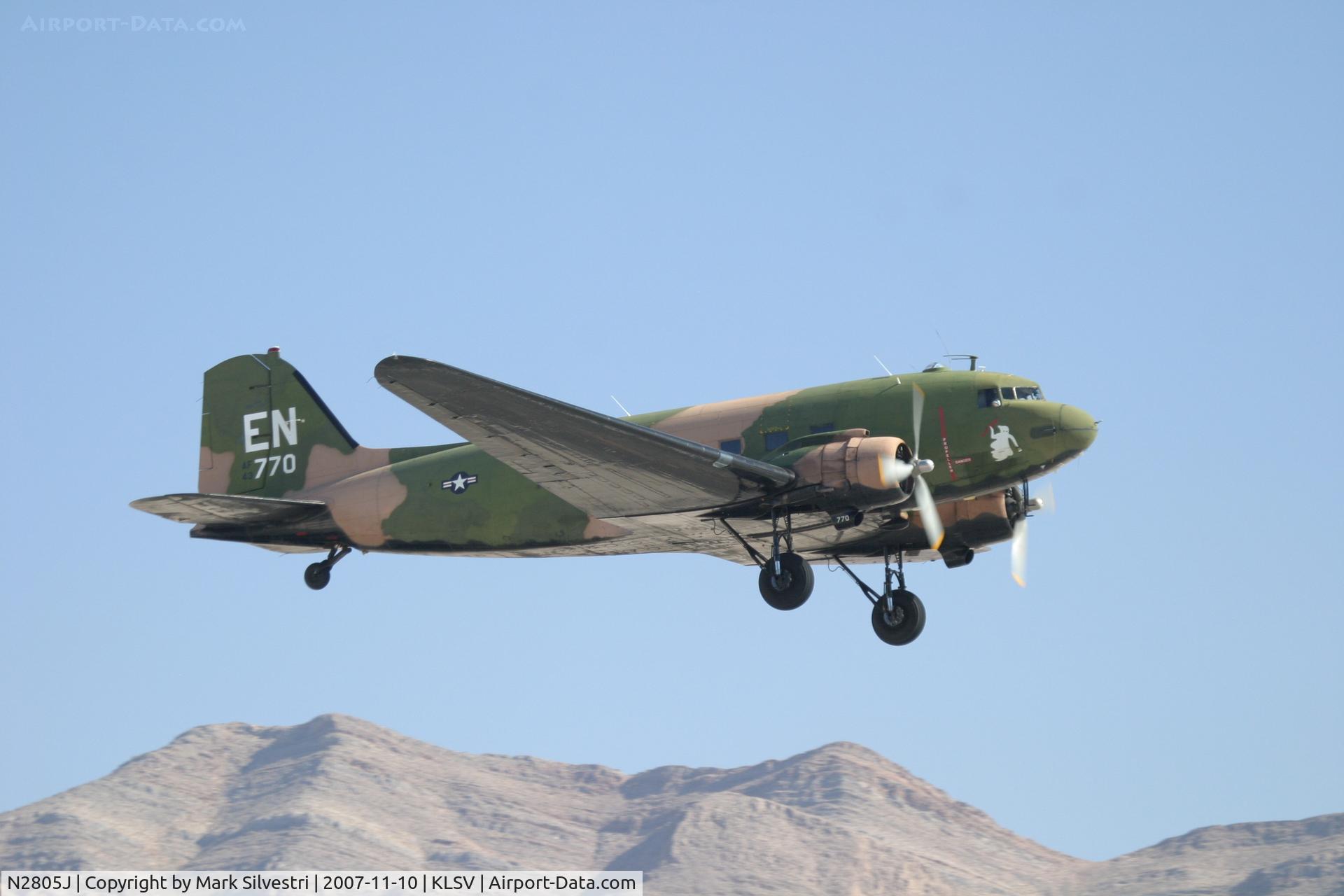 N2805J, 1944 Douglas DC3C-R-1830-90C C/N 20835, Aviation Nation 2007