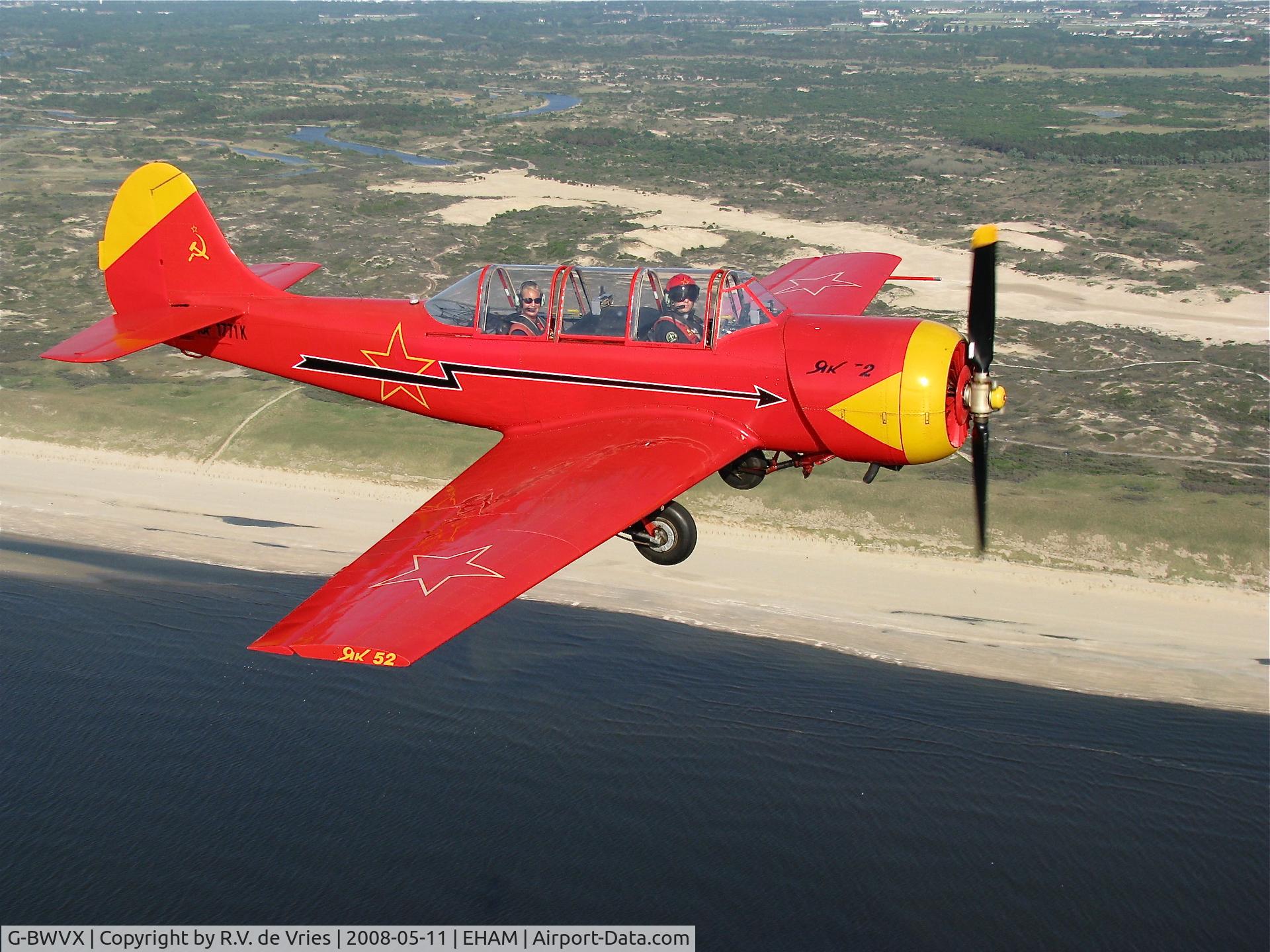 G-BWVX, 1986 Bacau Yak-52 C/N 866811, now RA-1771K
