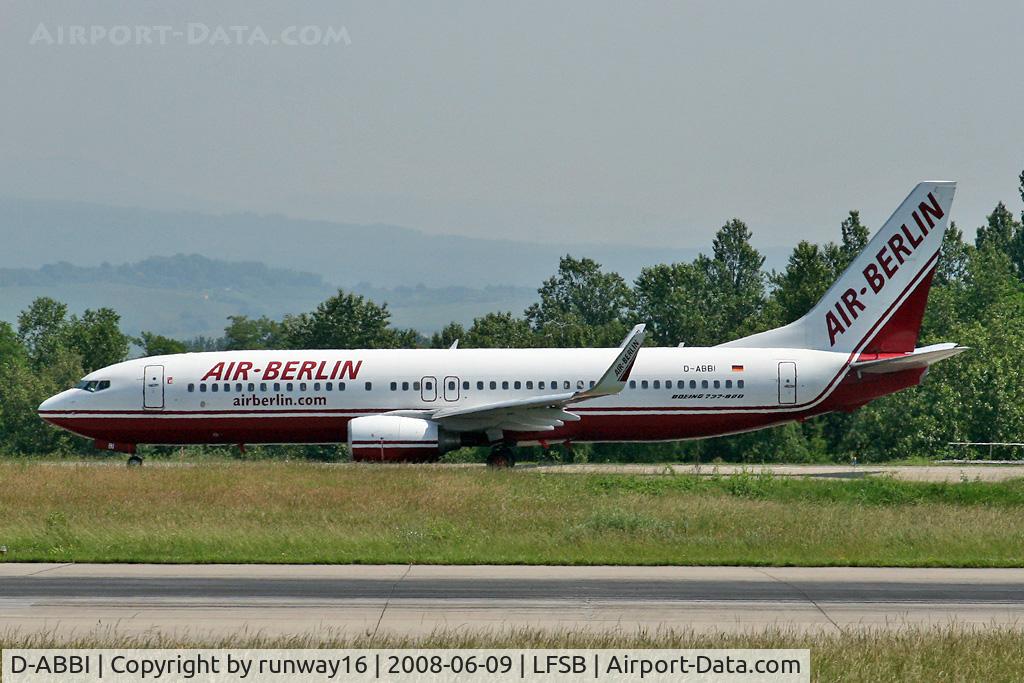 D-ABBI, 2003 Boeing 737-86J C/N 32920, Air Berlin taxi on bravo