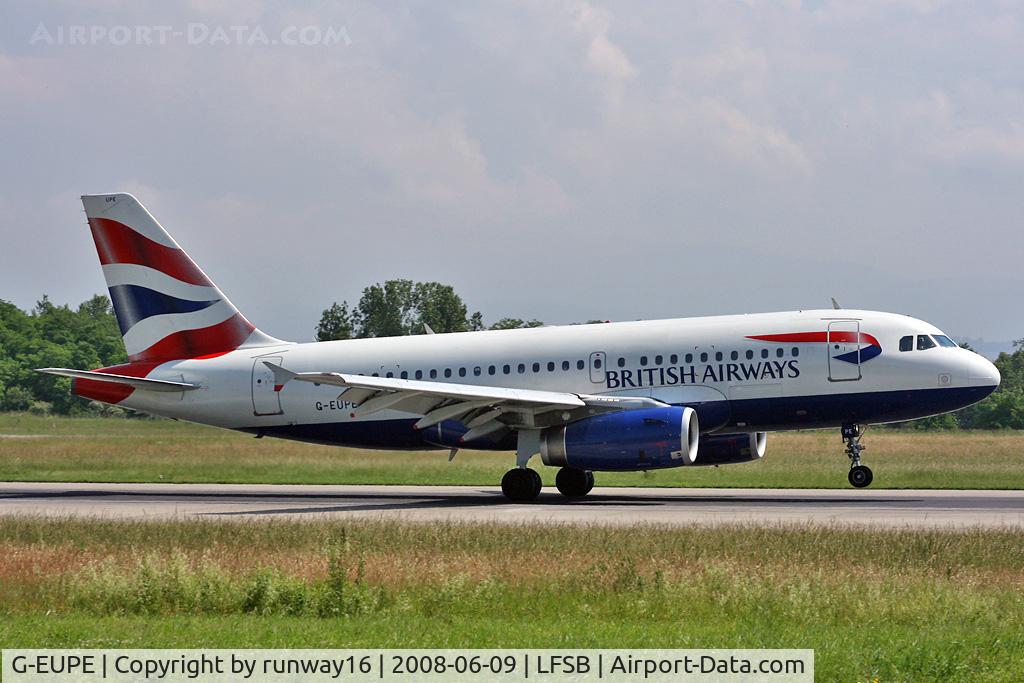 G-EUPE, 2000 Airbus A319-131 C/N 1193, BA752 inbound from Heathrow