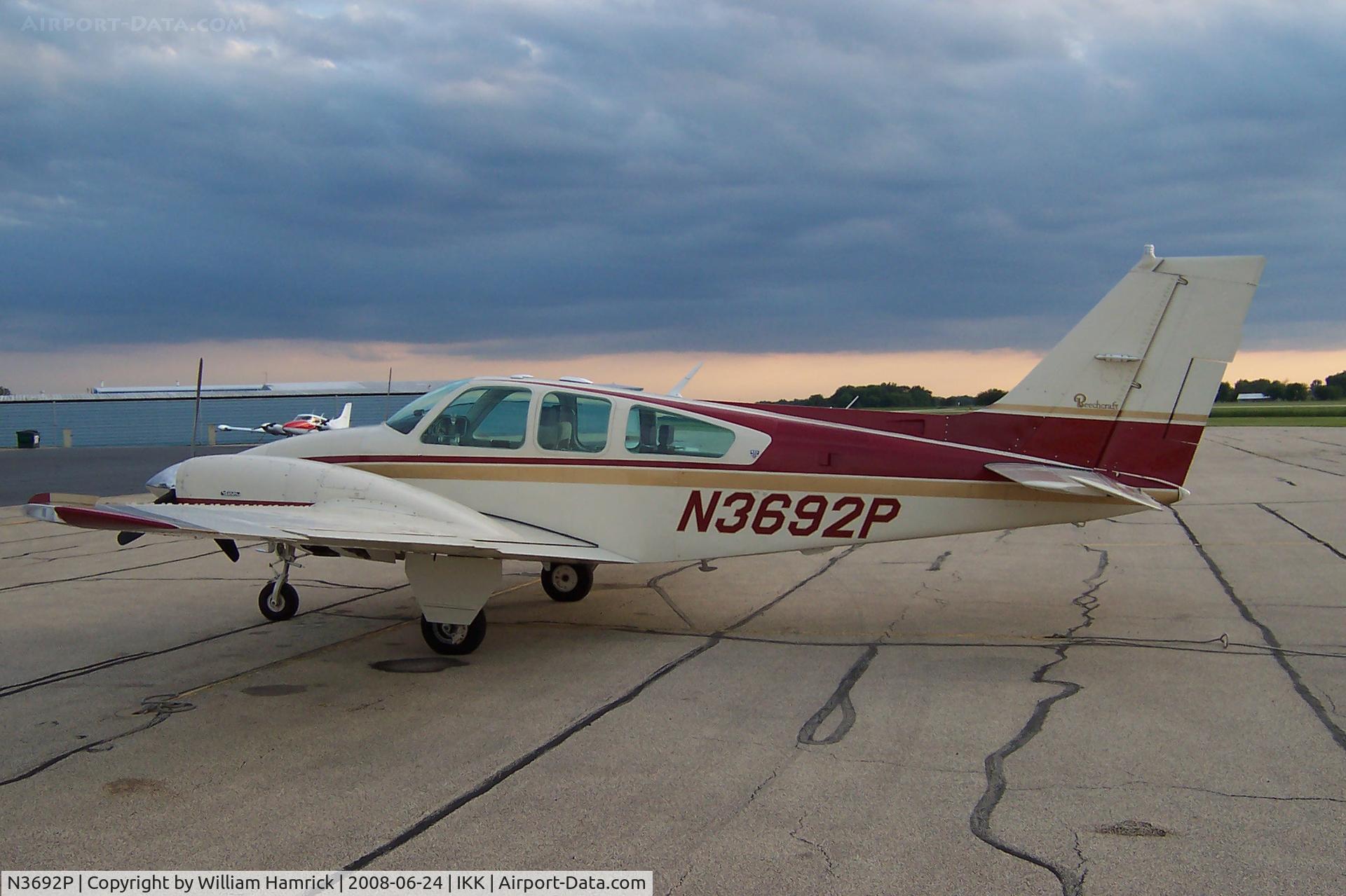 N3692P, 1980 Beech 95-B55 (T42A) Baron C/N TC-2348, On the ramp at Kankakee Illinois