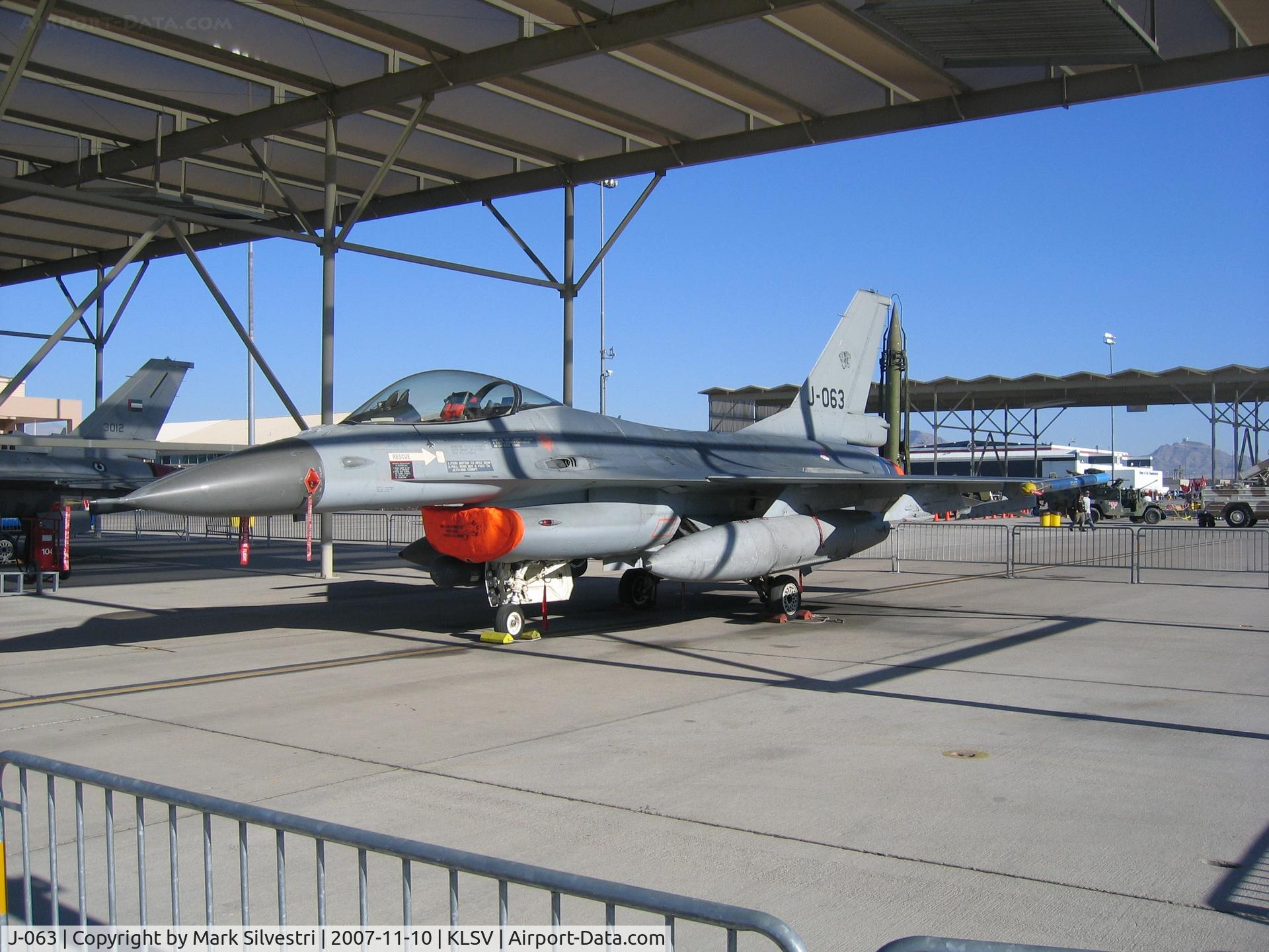 J-063, Fokker F-16AM Fighting Falcon C/N 6D-146, Aviation Nation 2007 - Netherlands AF