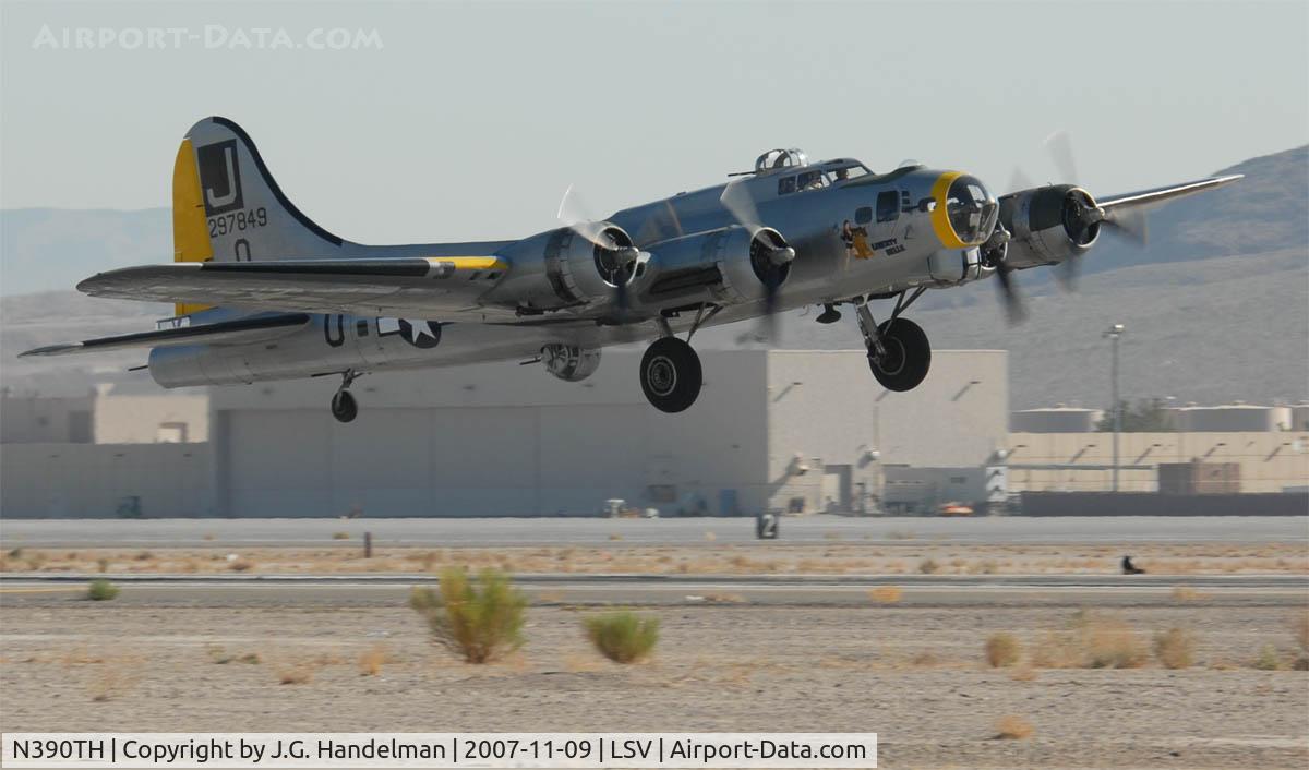 N390TH, 1944 Boeing B-17G Flying Fortress C/N Not found 44-85734, Take off at Nellis AFB NV