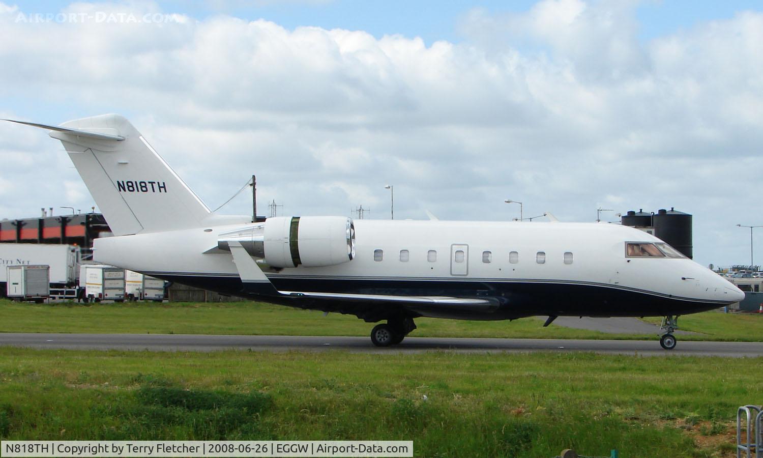 N818TH, 1996 Canadair Challenger 604 (CL-600-2B16) C/N 5315, Challenger at Luton in June 2008