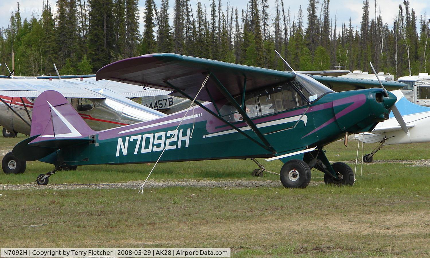 N7092H, 1963 Piper J3C-65 Cub C/N 20343, Piper J3-C65 Cub at Chena Marina Fairbanks