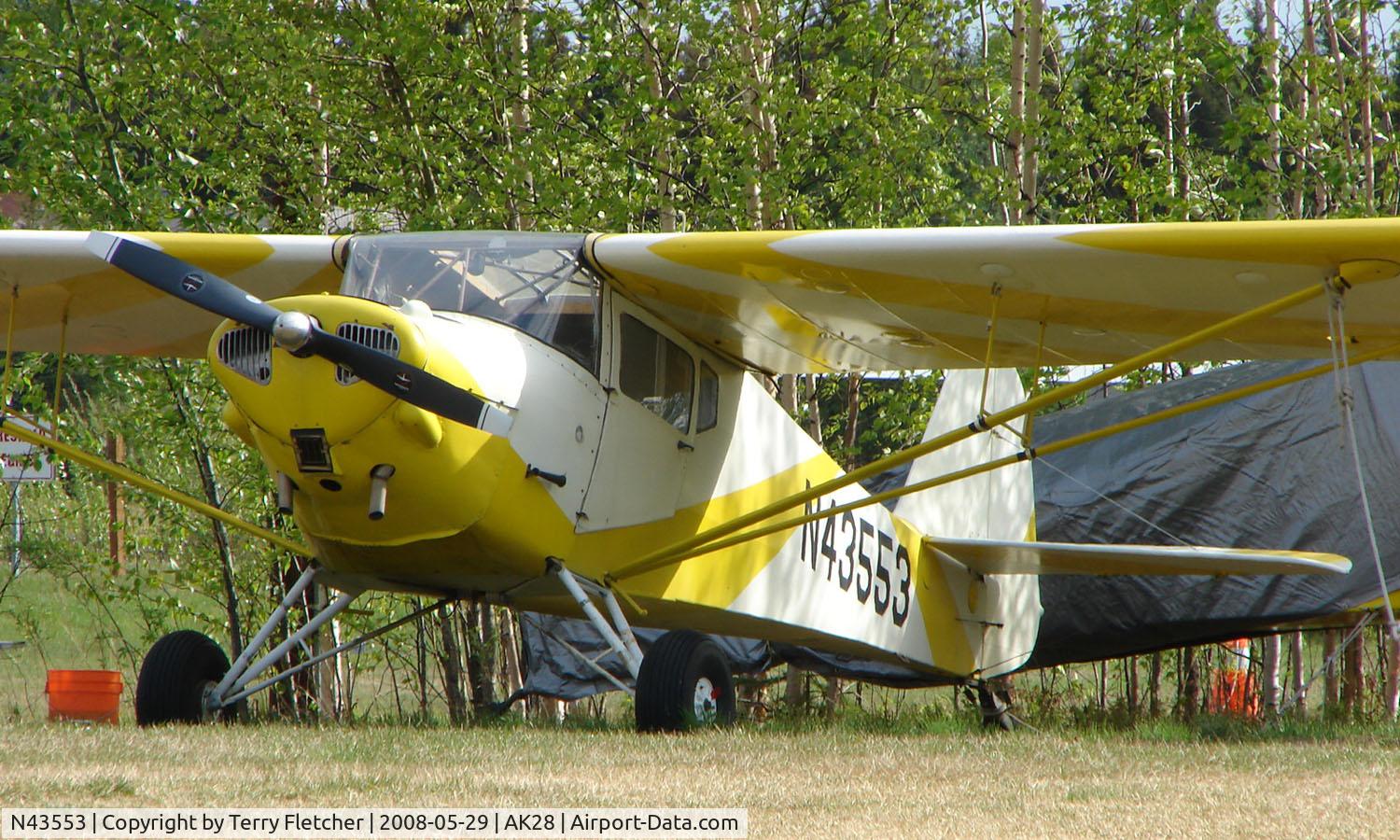 N43553, 1946 Taylorcraft BC12-D C/N 7212, 1946 Taylorcraft BC12-D at Chena Marina , Fairbanks
