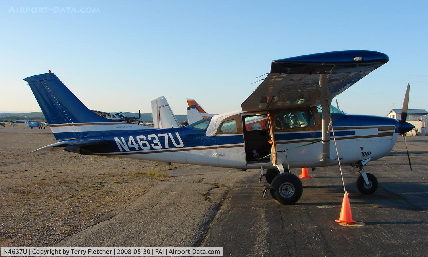 N4637U, 1979 Cessna U206G Stationair C/N U20605017, Cessna U206G at Fairbanks West Ramp AK