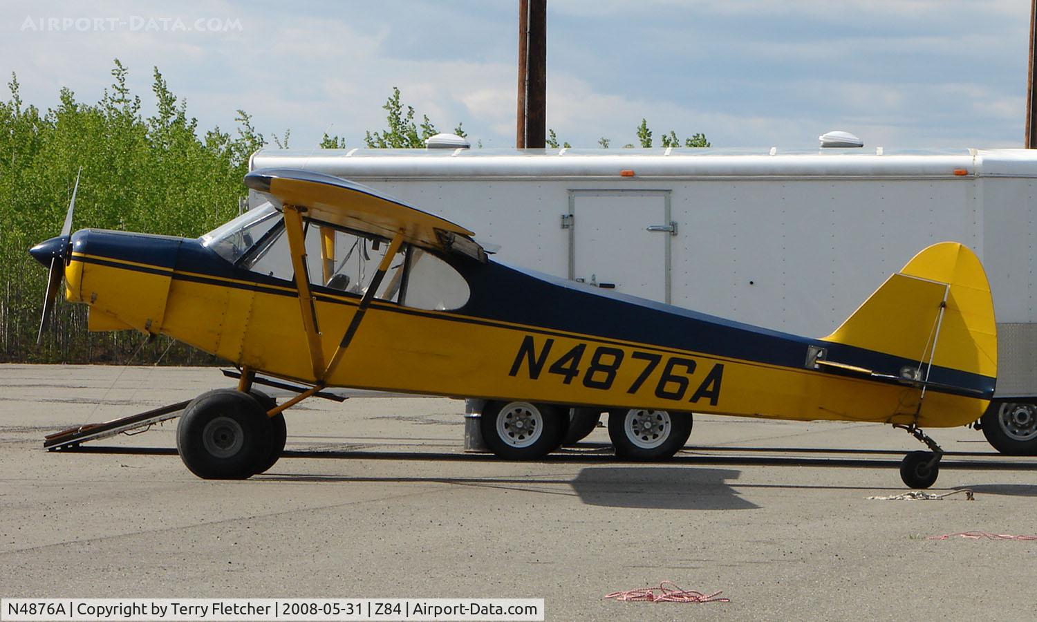 N4876A, 1956 Piper PA-18A RESTRICTED Super Cub C/N 18-4975, 1956 Piper Pa-18A at Clear Airport AK