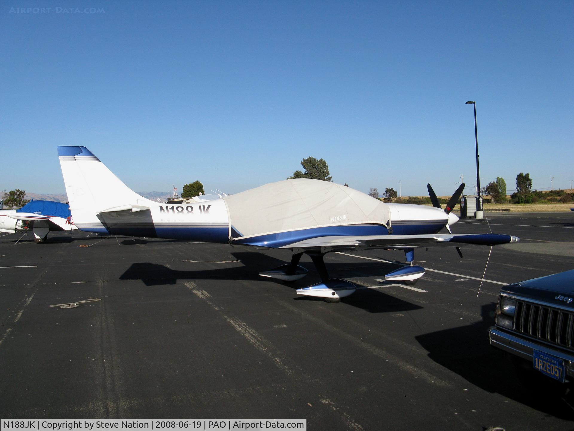 N188JK, 1996 Lancair ES C/N 044, 1996 Chambers Charles S LANCAIR ES in late afternoon sun @ Palo Alto, CA