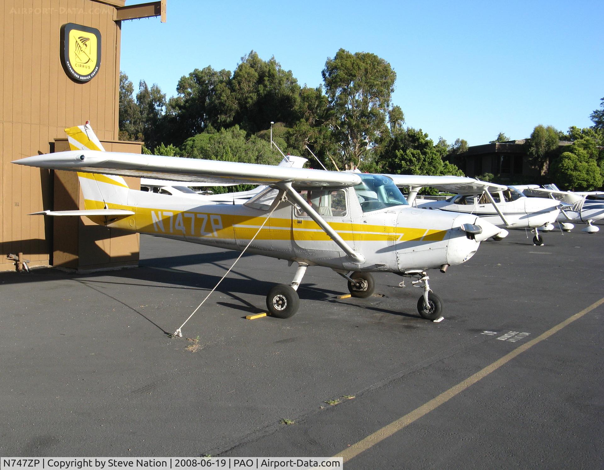 N747ZP, 1977 Cessna 152 C/N 15279476, 1977 Cessna 152 in late afternoon sun @ Palo Alto, CA