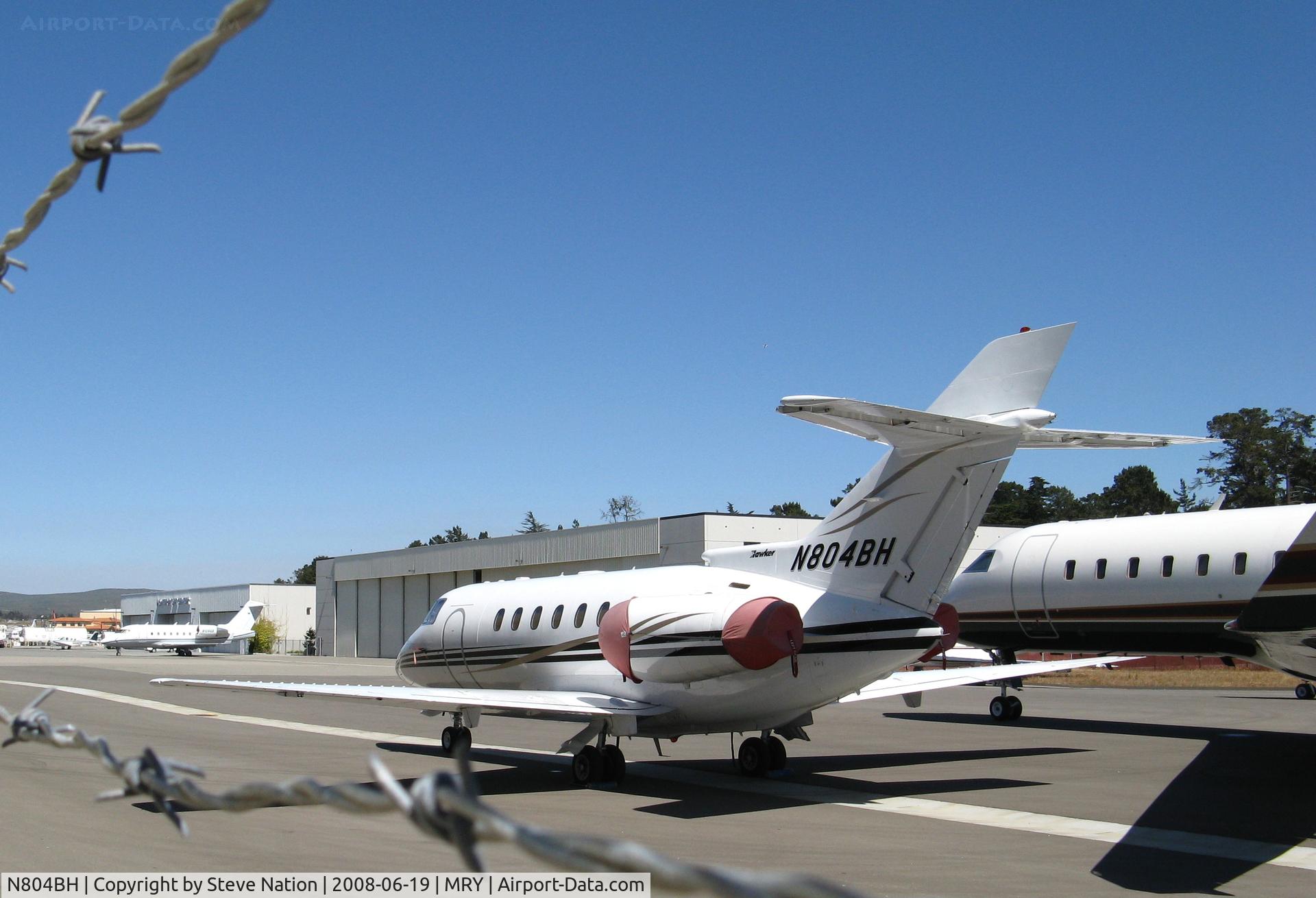 N804BH, 2002 Raytheon Hawker 800XP C/N 258596, 2002 Raytheon Aircraft Company HAWKER 800XP @ Monterey, CA